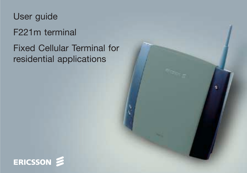 Ericsson F221m User Manual | 59 pages
