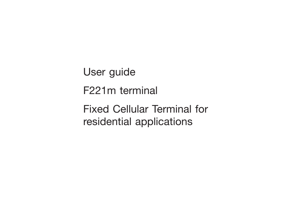 Ericsson F221m User Manual | Page 2 / 59