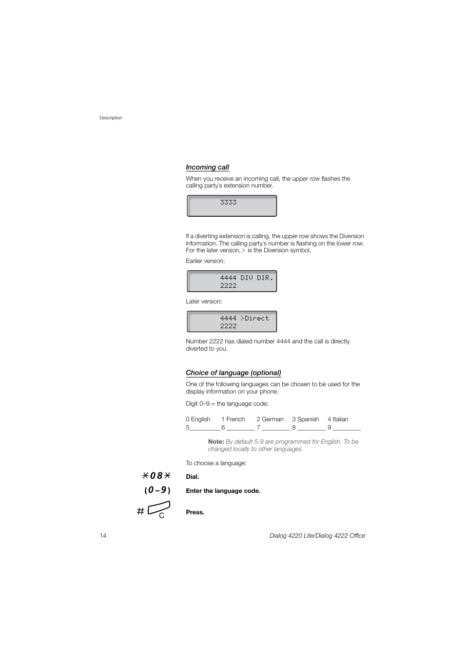 Ericsson DIALOG 4220 User Manual | Page 14 / 102