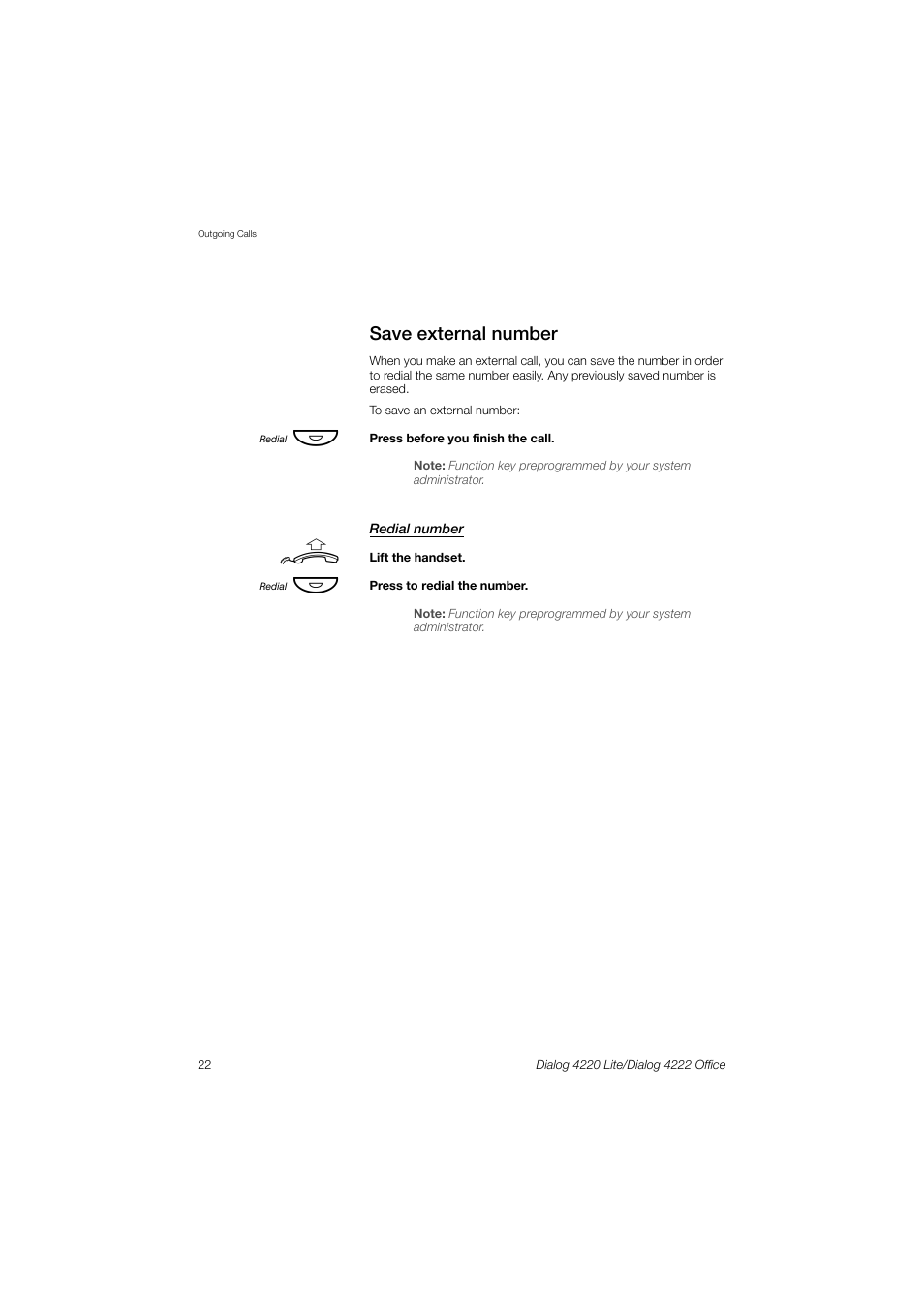 Save external number | Ericsson DIALOG 4220 User Manual | Page 22 / 102