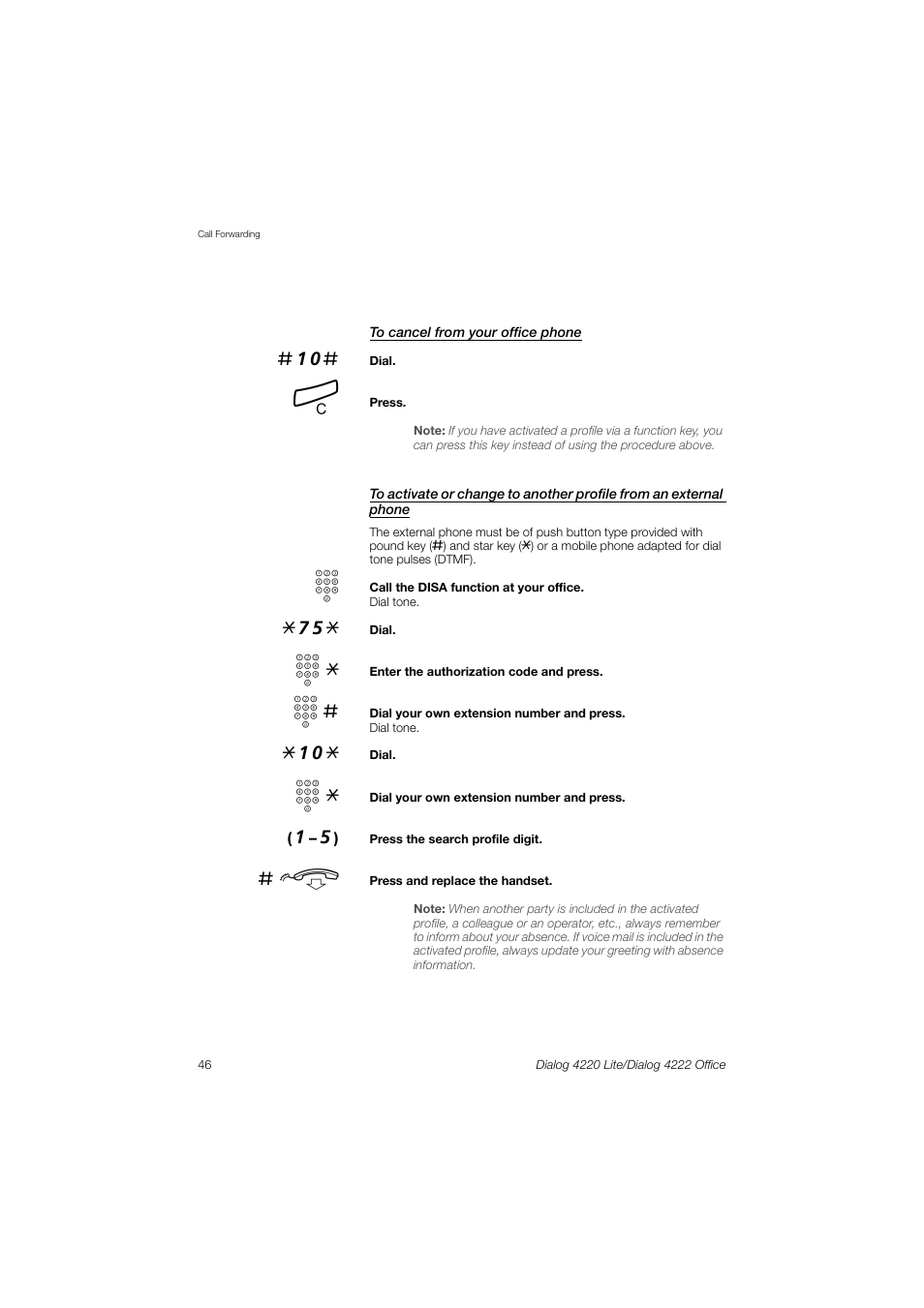 Ericsson DIALOG 4220 User Manual | Page 46 / 102