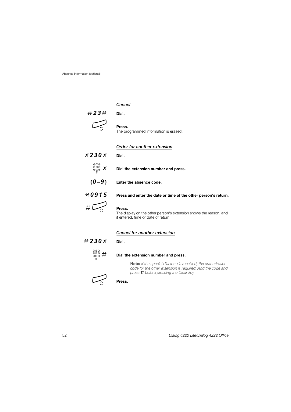 Ericsson DIALOG 4220 User Manual | Page 52 / 102
