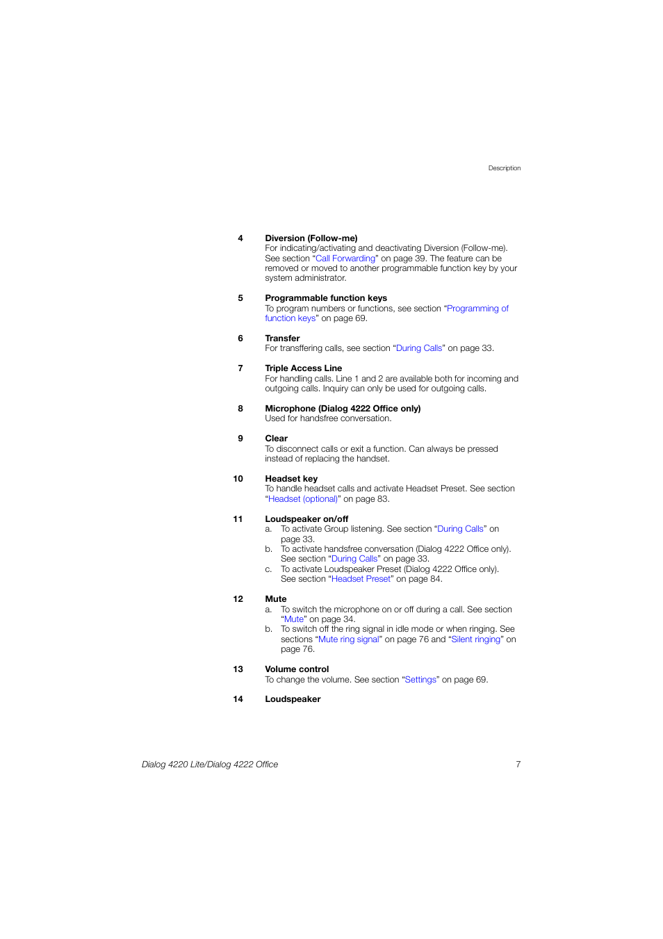 Ericsson DIALOG 4220 User Manual | Page 7 / 102