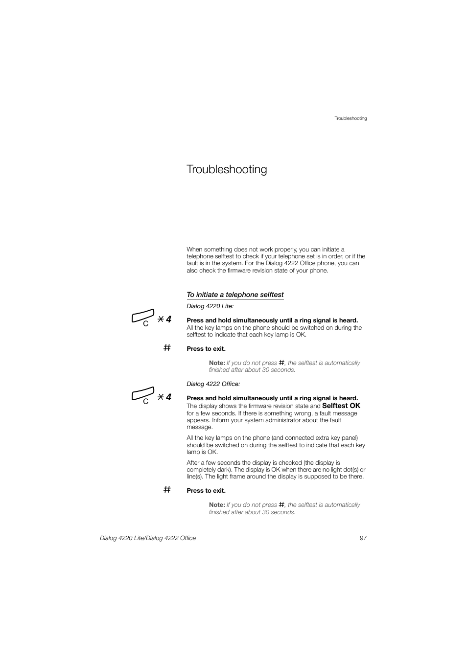 Troubleshooting, Í *4 | Ericsson DIALOG 4220 User Manual | Page 97 / 102