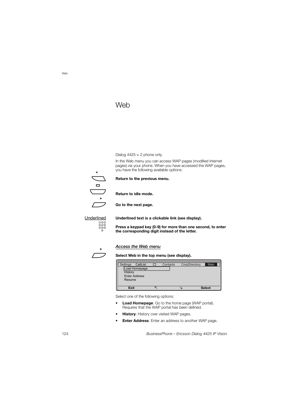 Access the web menu | Ericsson IP Vision Dialog 4425 User Manual | Page 124 / 152