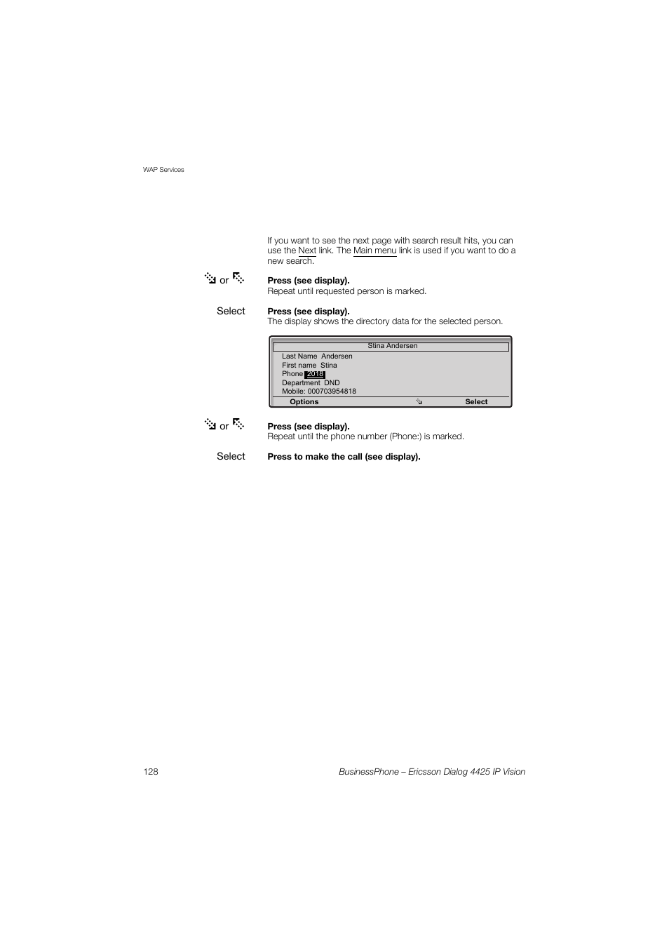 Ericsson IP Vision Dialog 4425 User Manual | Page 128 / 152
