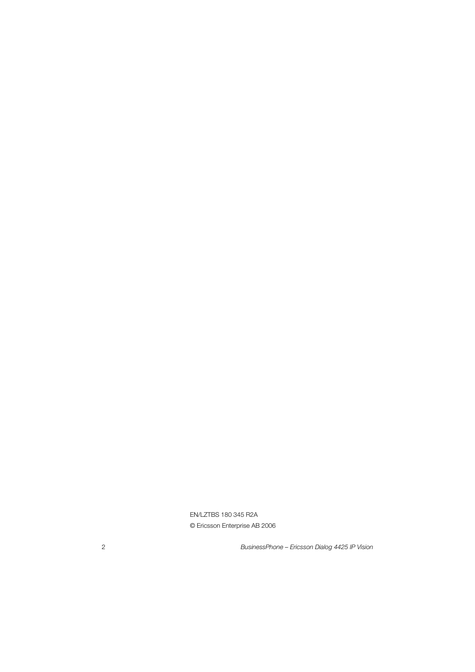 Ericsson IP Vision Dialog 4425 User Manual | Page 2 / 152