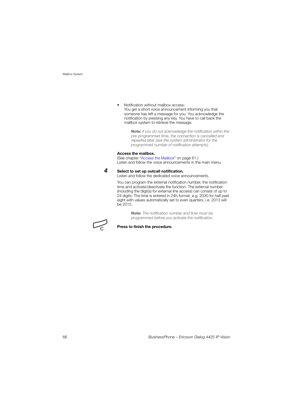 Ericsson IP Vision Dialog 4425 User Manual | Page 66 / 152