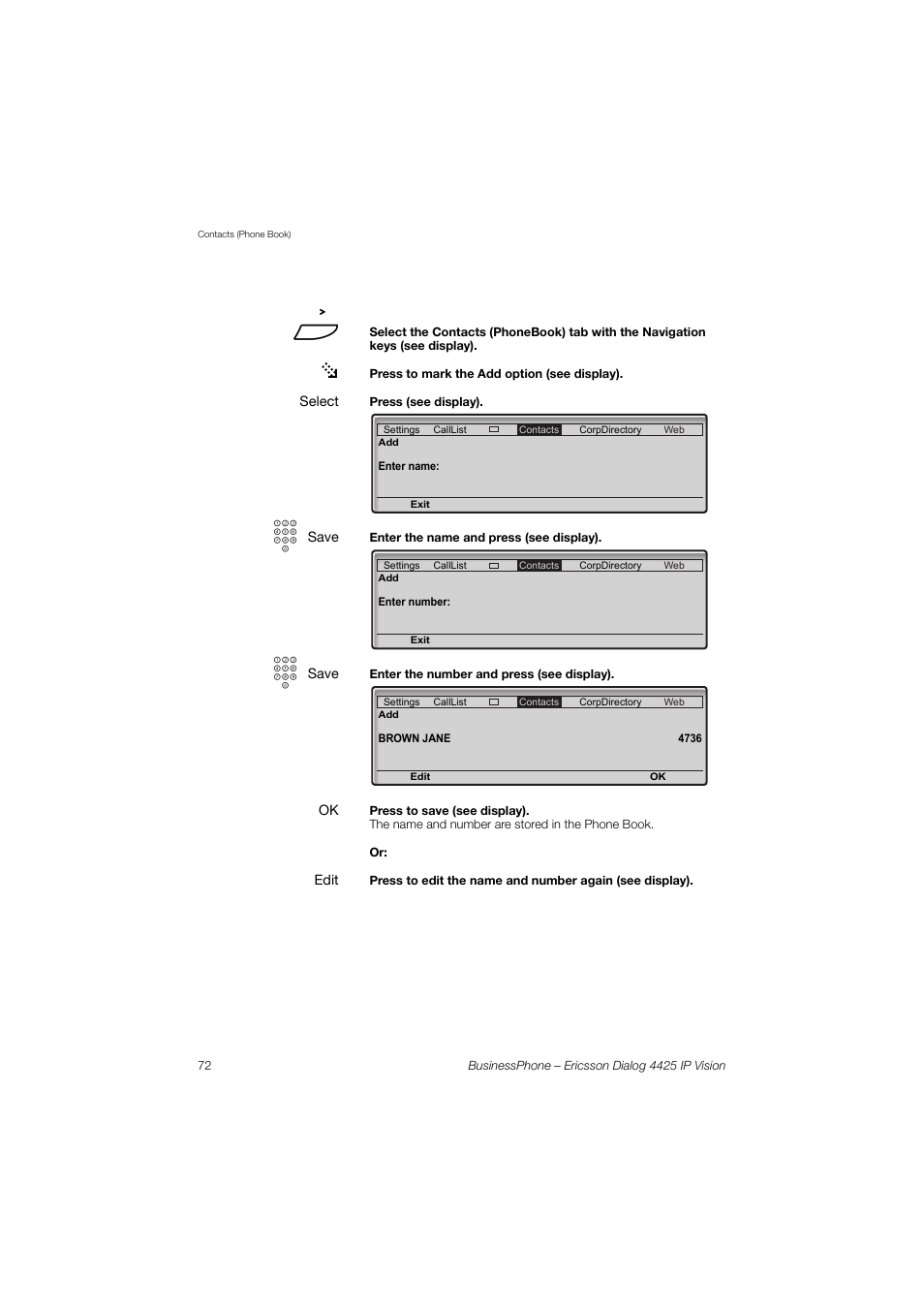 Ericsson IP Vision Dialog 4425 User Manual | Page 72 / 152