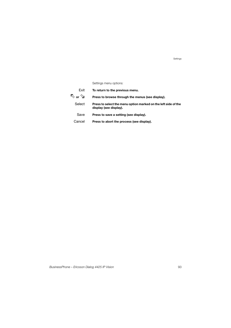 Ericsson IP Vision Dialog 4425 User Manual | Page 93 / 152