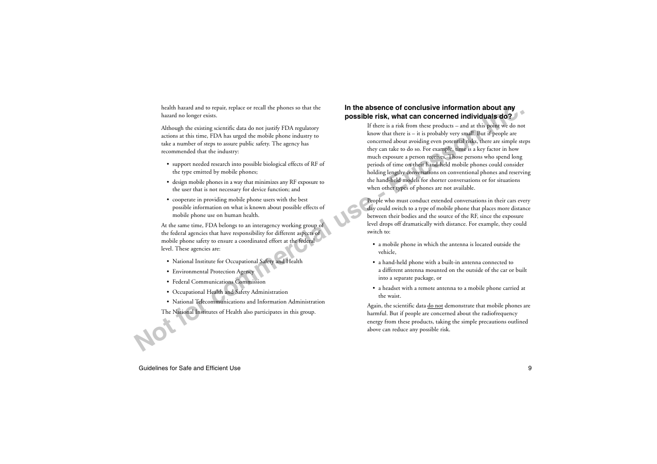 No t f or co m m er cia l u se - e ric ss on in c | Ericsson T19LX User Manual | Page 13 / 84