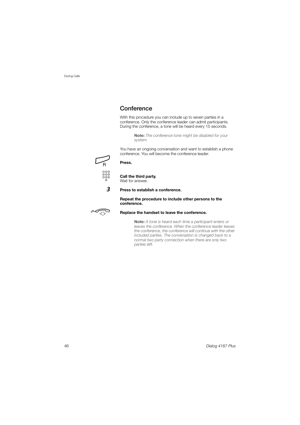 Conference | Ericsson 4187 Plus User Manual | Page 46 / 102