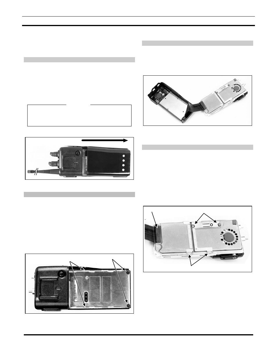 Disassembly procedure | Ericsson Scan And System Portable Radios LPE-200 User Manual | Page 28 / 56