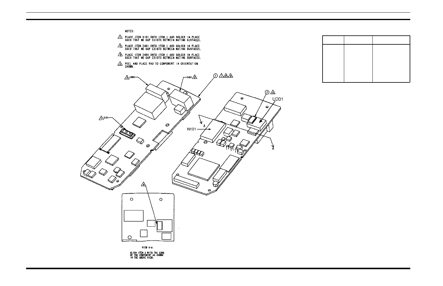 Assembly diagram and parts list, 900 mhz main circuit board assembly | Ericsson Scan And System Portable Radios LPE-200 User Manual | Page 35 / 56