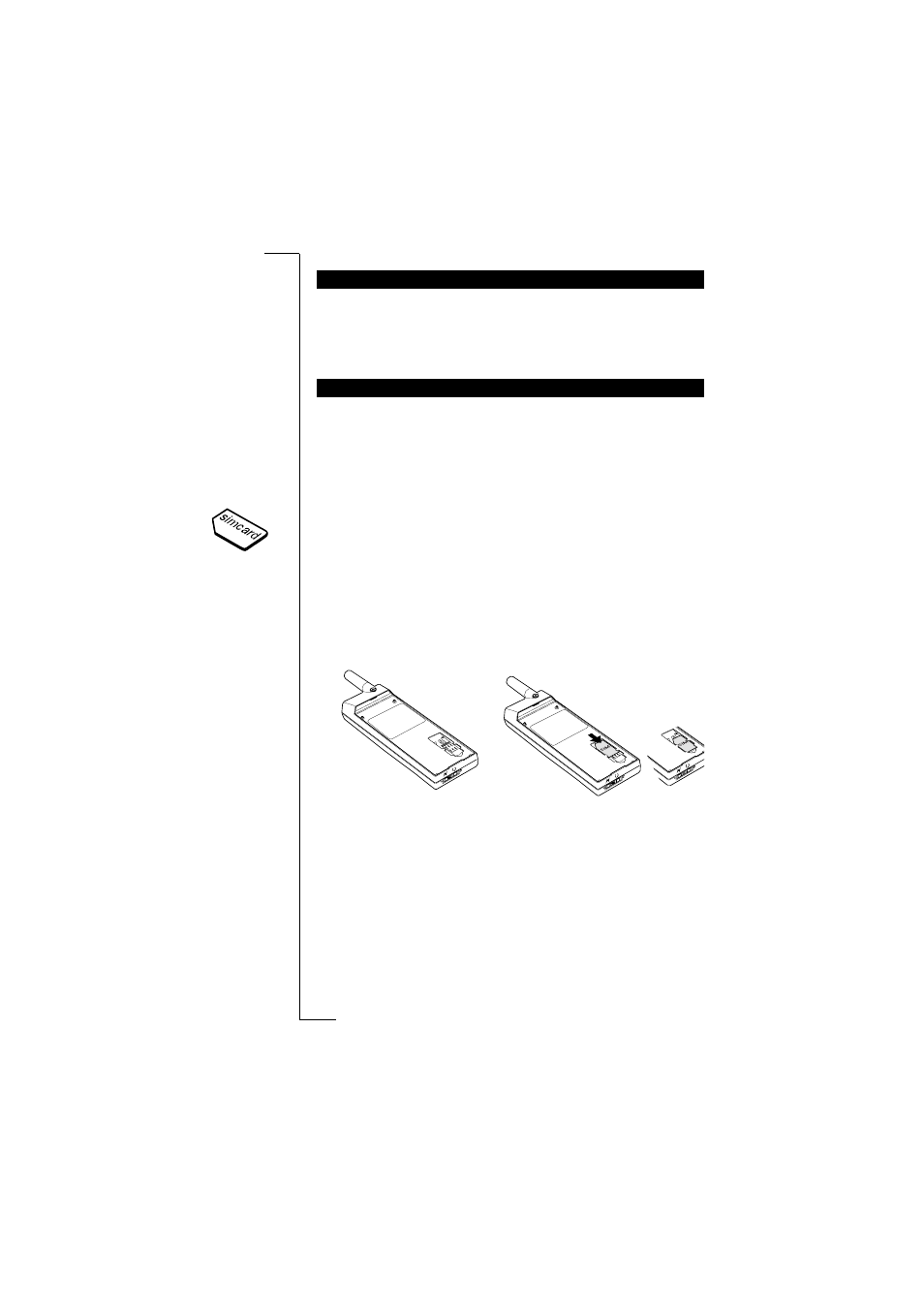 Assembly, The sim card, Inserting the sim card | Ericsson A1018 User Manual | Page 6 / 89