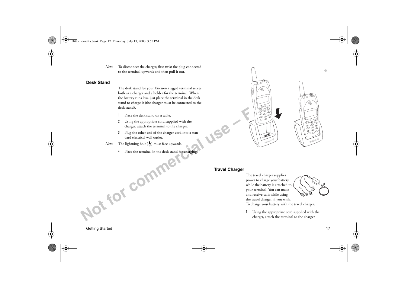 Not for commercial use – ericsson inc | Ericsson R250d PRO User Manual | Page 22 / 75