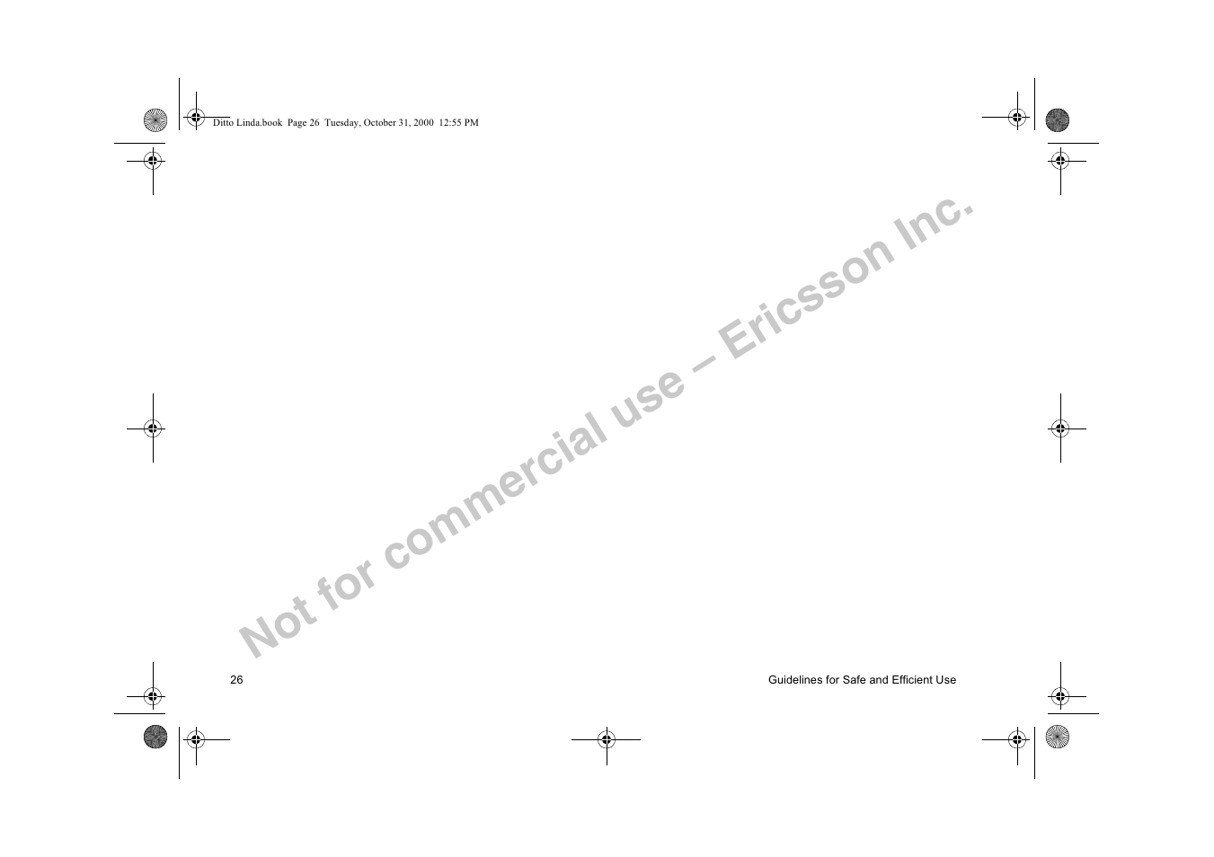 Not for commercial use – ericsson inc | Ericsson A1228di User Manual | Page 31 / 37