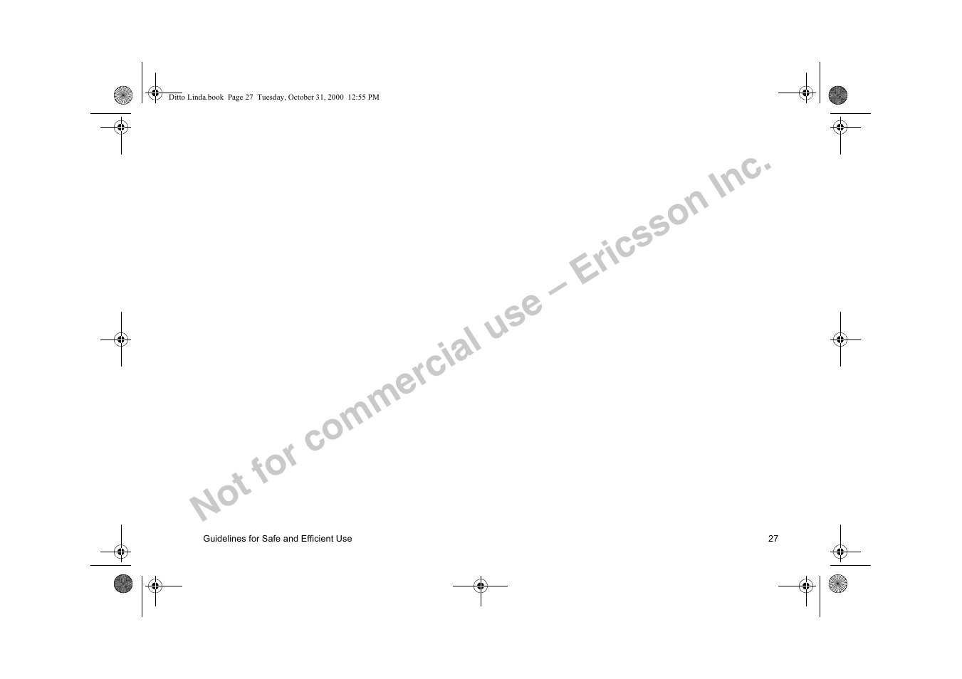 Not for commercial use – ericsson inc | Ericsson A1228di User Manual | Page 32 / 37