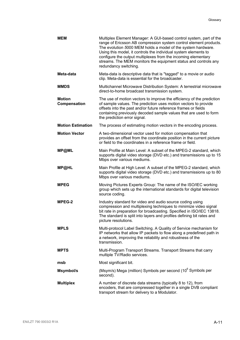 Ericsson Multi-Format Receiver RX1290 User Manual | Page 105 / 176