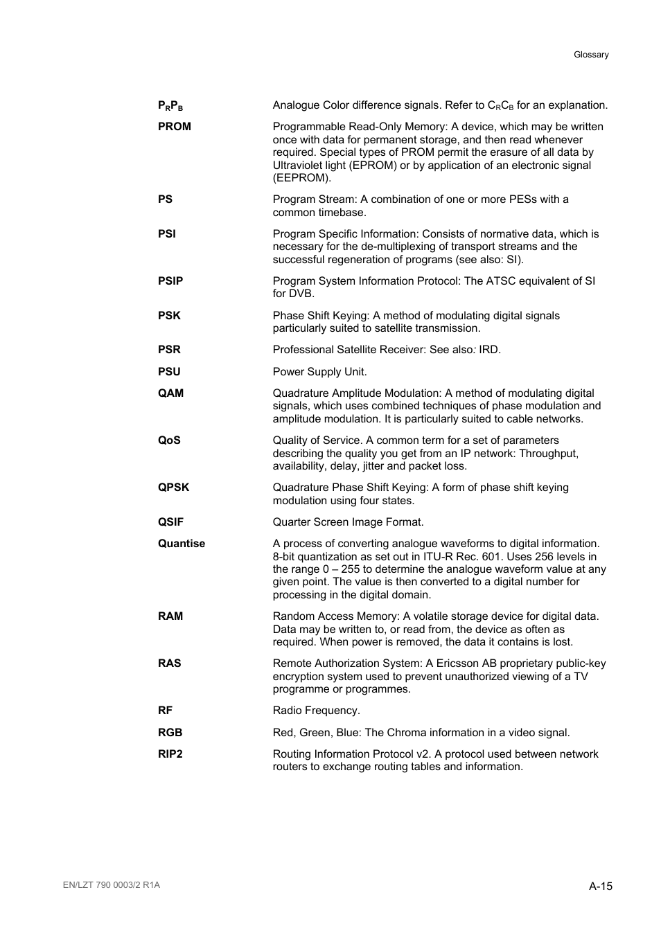 Ericsson Multi-Format Receiver RX1290 User Manual | Page 109 / 176