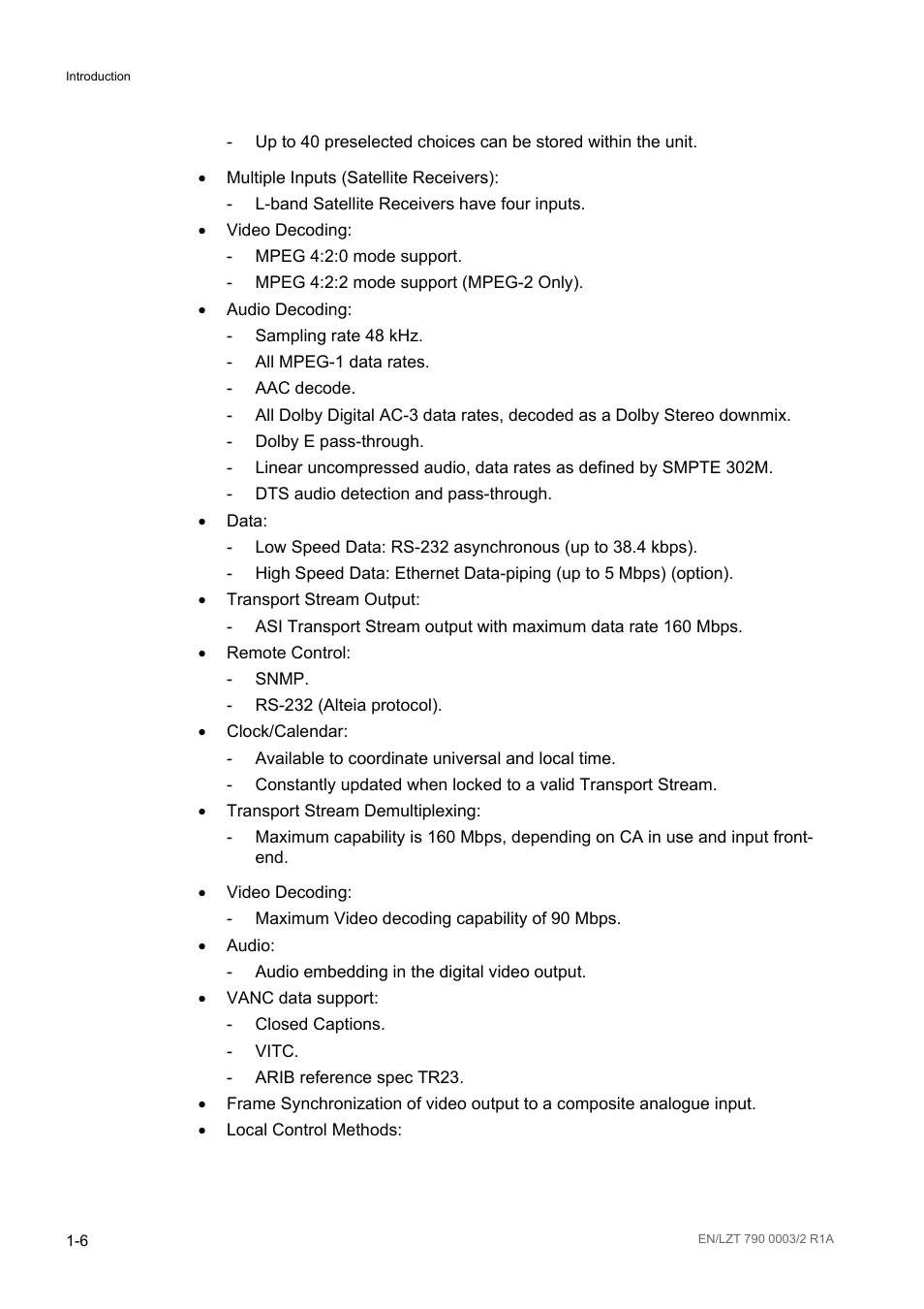 Ericsson Multi-Format Receiver RX1290 User Manual | Page 14 / 176