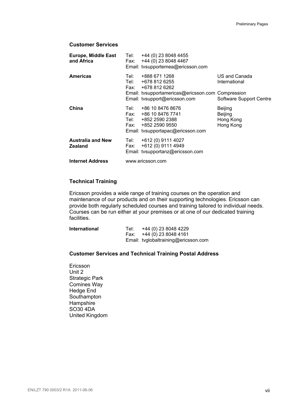 Ericsson Multi-Format Receiver RX1290 User Manual | Page 7 / 176