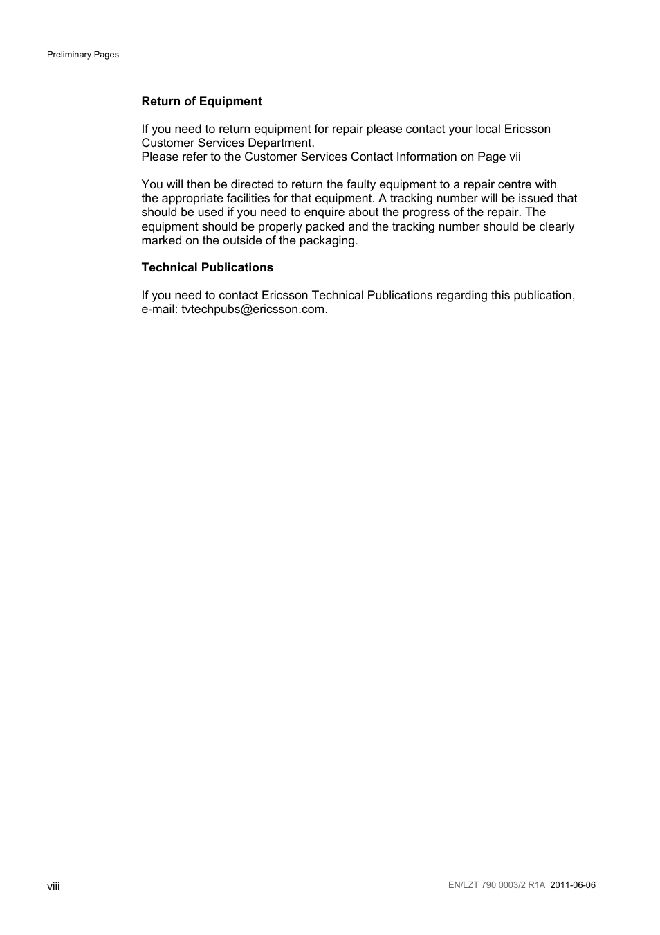 Ericsson Multi-Format Receiver RX1290 User Manual | Page 8 / 176