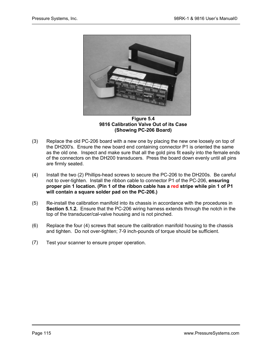 Pressure Systems 98RK-1 User Manual | Page 117 / 153