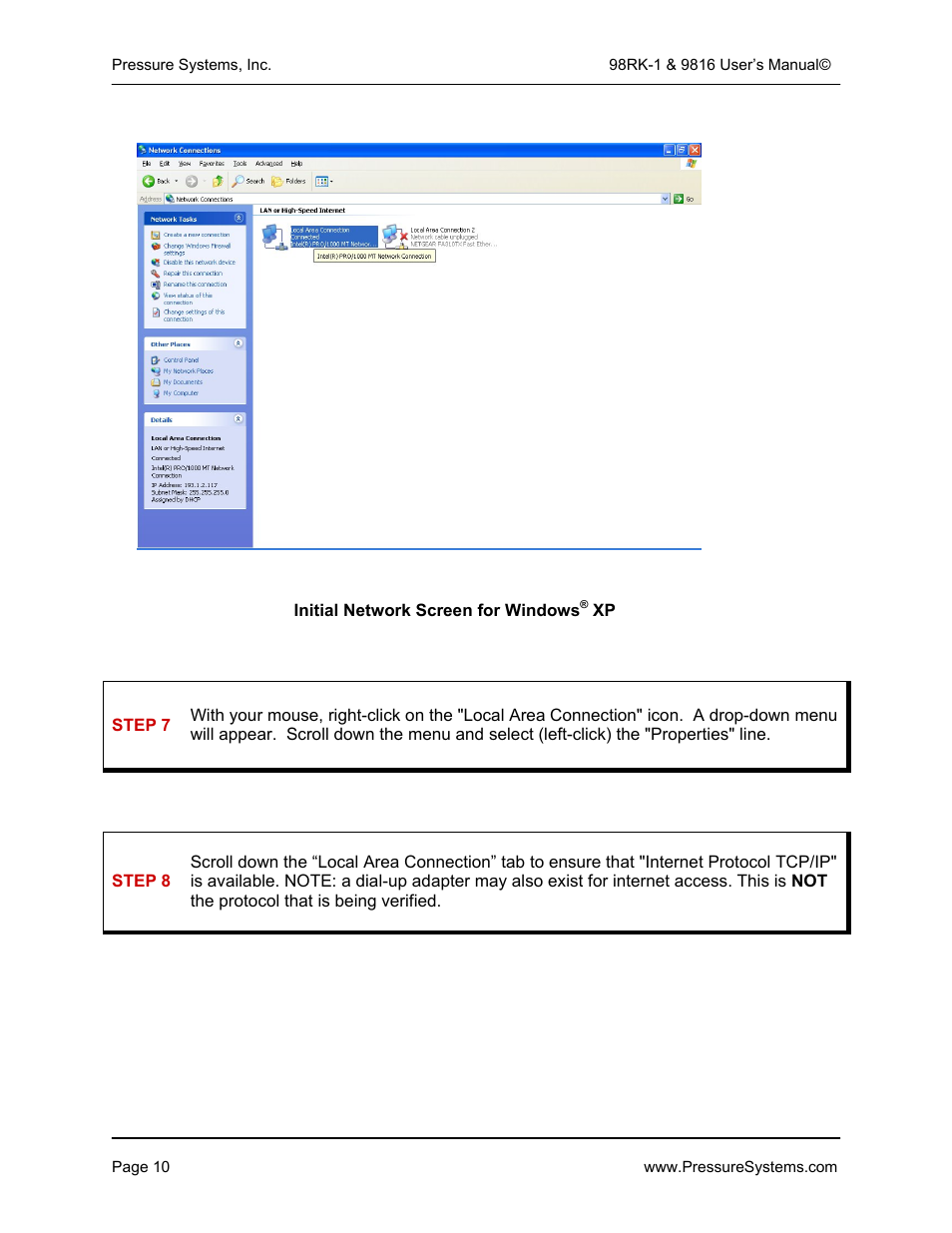 Pressure Systems 98RK-1 User Manual | Page 12 / 153