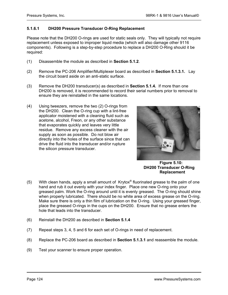 Pressure Systems 98RK-1 User Manual | Page 126 / 153