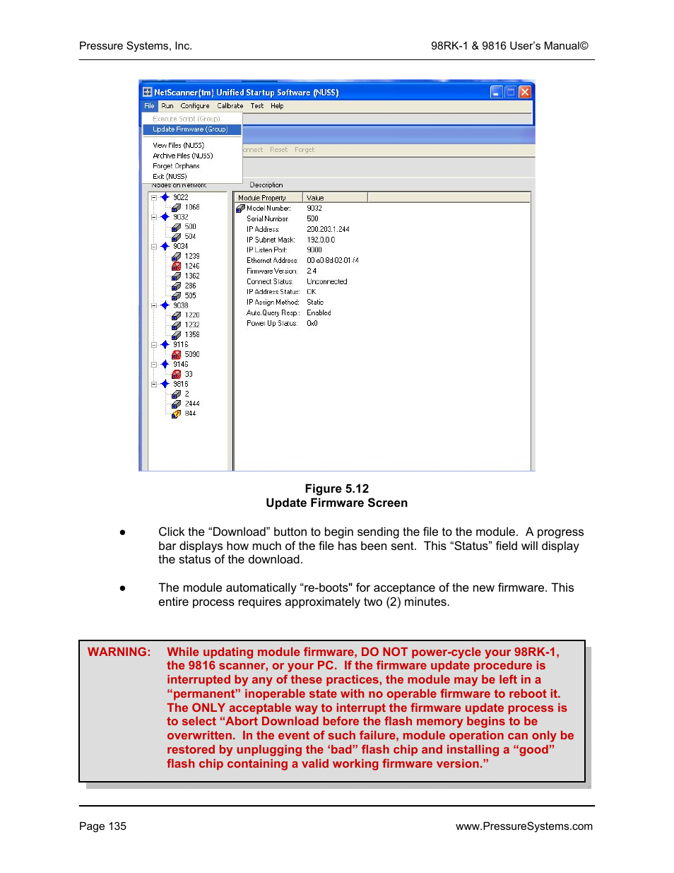 Pressure Systems 98RK-1 User Manual | Page 137 / 153