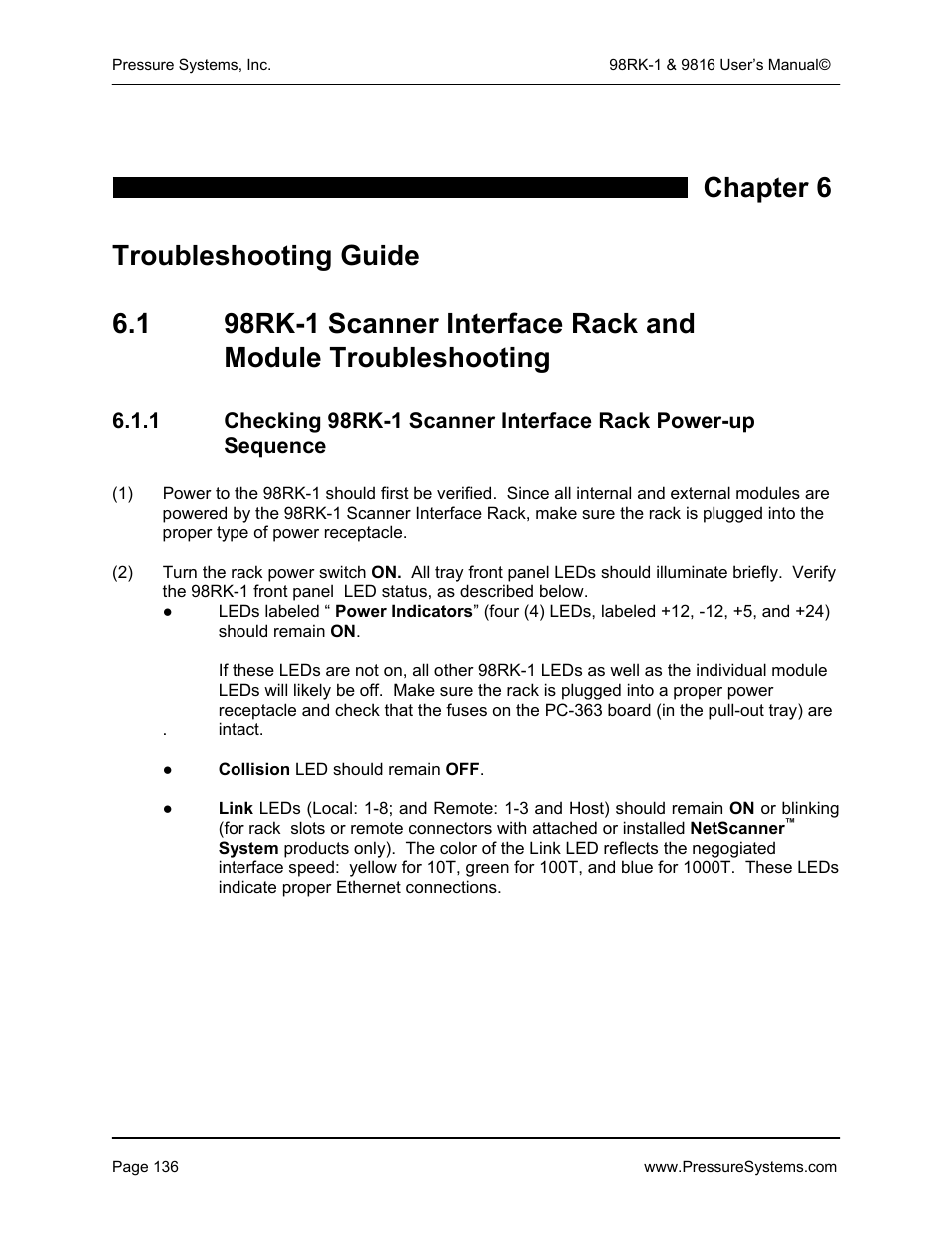 Pressure Systems 98RK-1 User Manual | Page 138 / 153