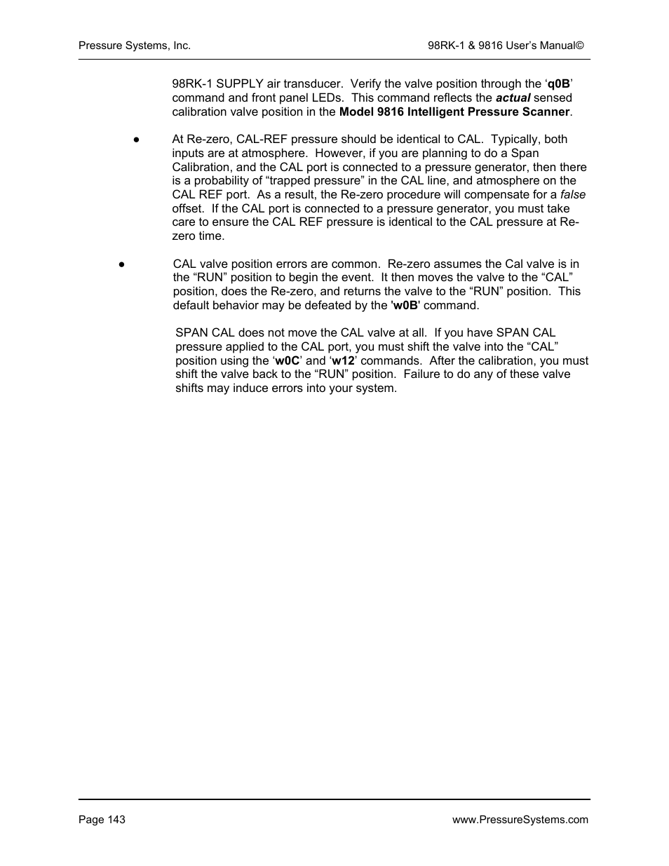 Pressure Systems 98RK-1 User Manual | Page 145 / 153