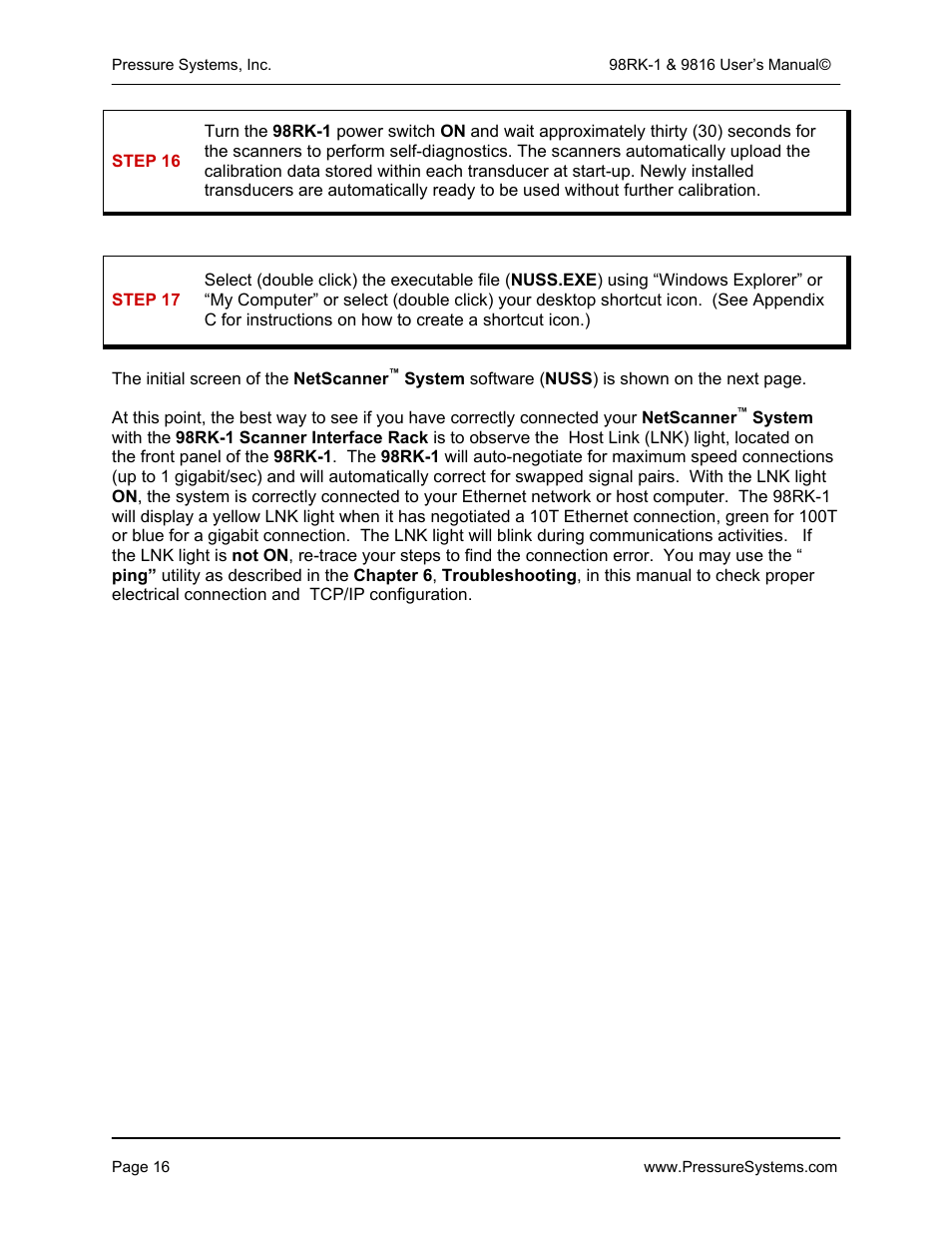 Pressure Systems 98RK-1 User Manual | Page 18 / 153
