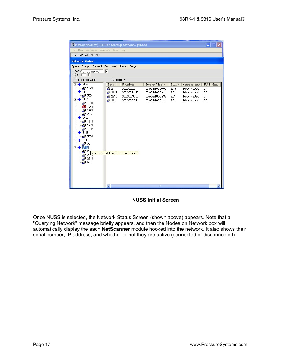 Pressure Systems 98RK-1 User Manual | Page 19 / 153
