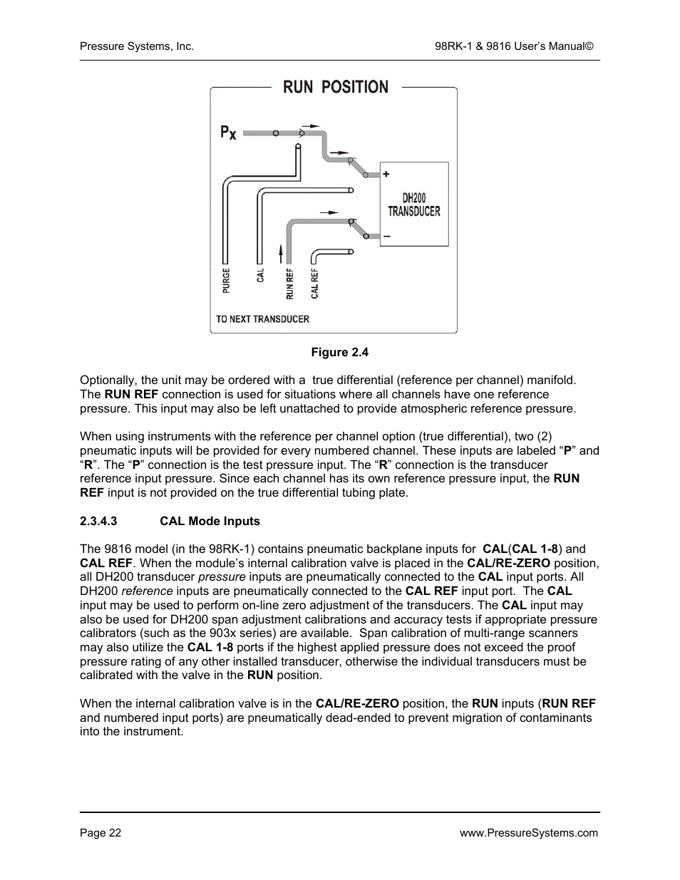 Pressure Systems 98RK-1 User Manual | Page 24 / 153