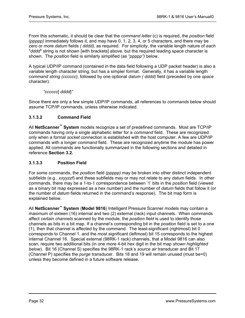 Pressure Systems 98RK-1 User Manual | Page 34 / 153