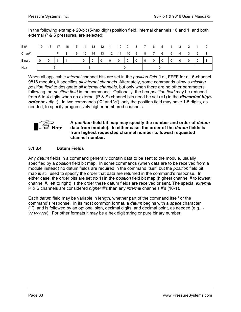 Pressure Systems 98RK-1 User Manual | Page 35 / 153