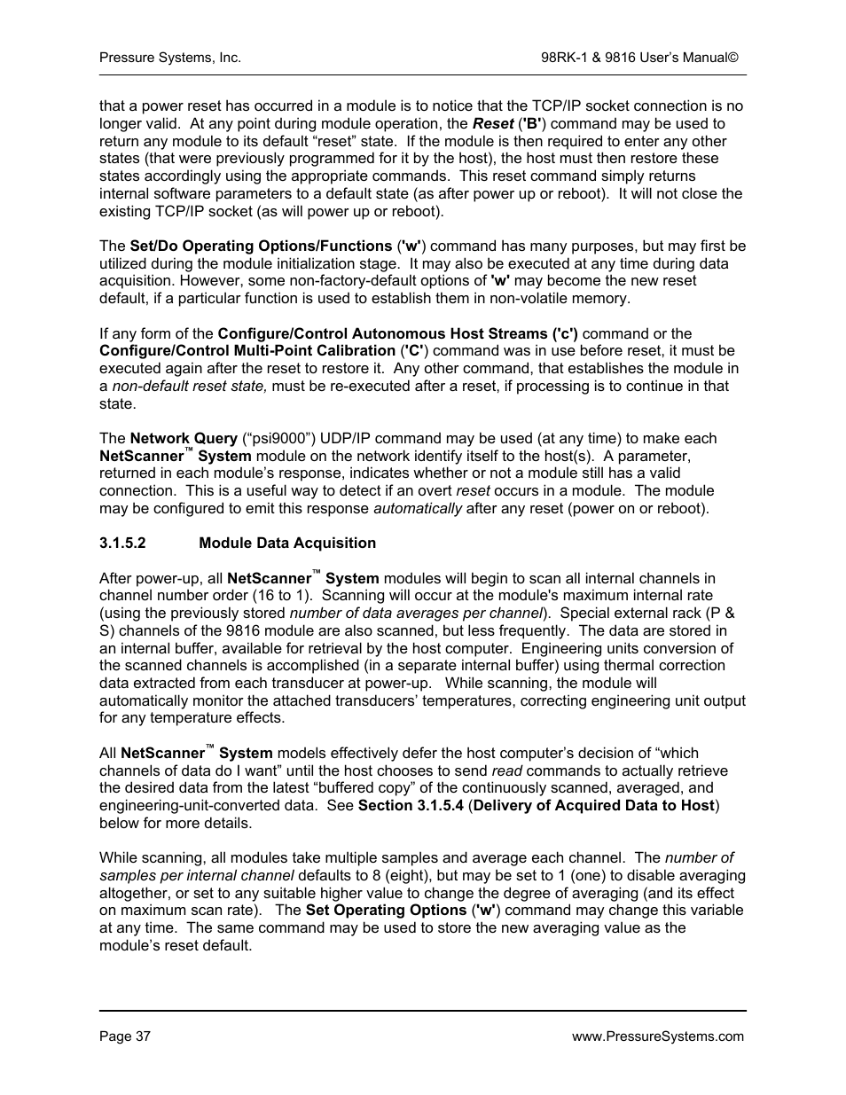 Pressure Systems 98RK-1 User Manual | Page 39 / 153