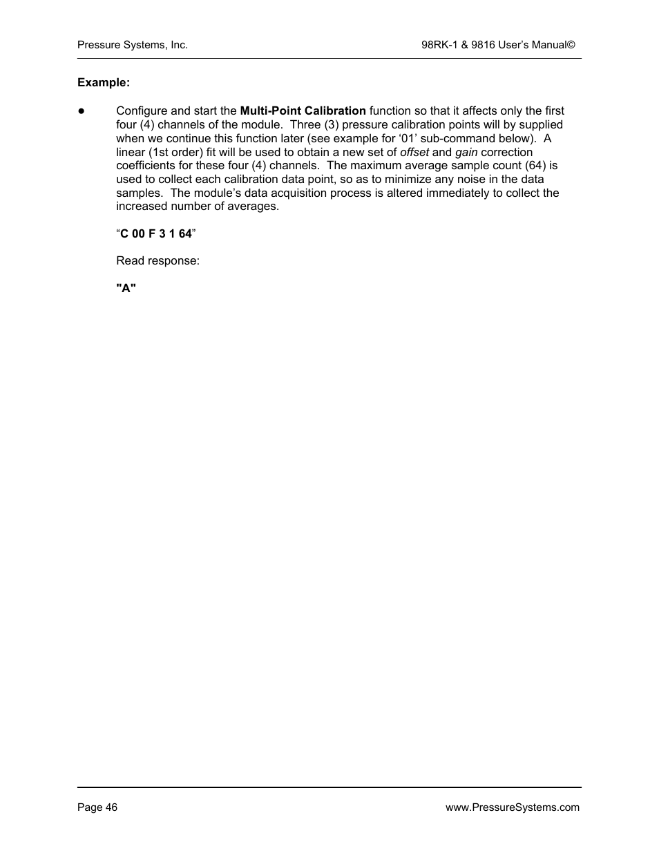 Pressure Systems 98RK-1 User Manual | Page 48 / 153