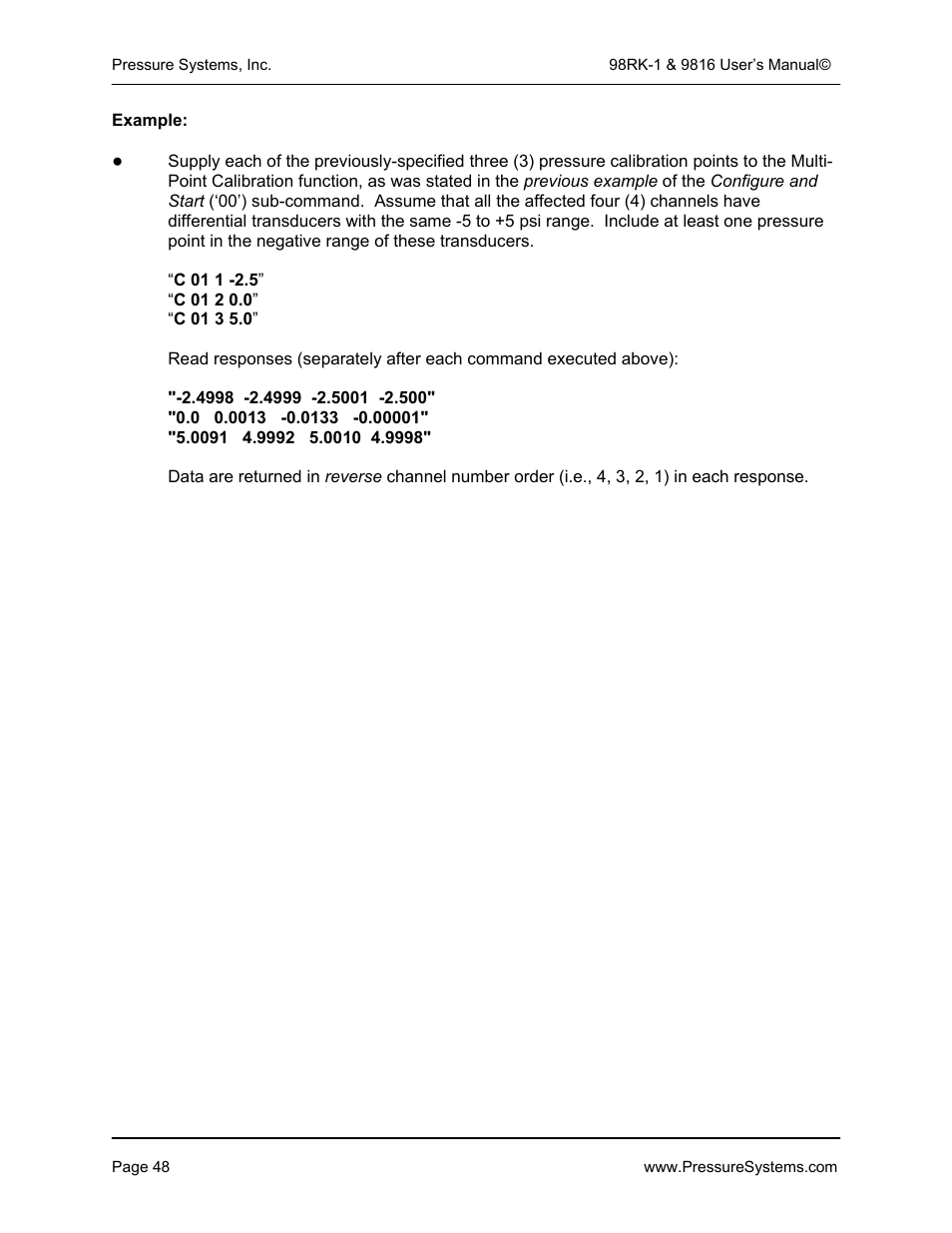 Pressure Systems 98RK-1 User Manual | Page 50 / 153