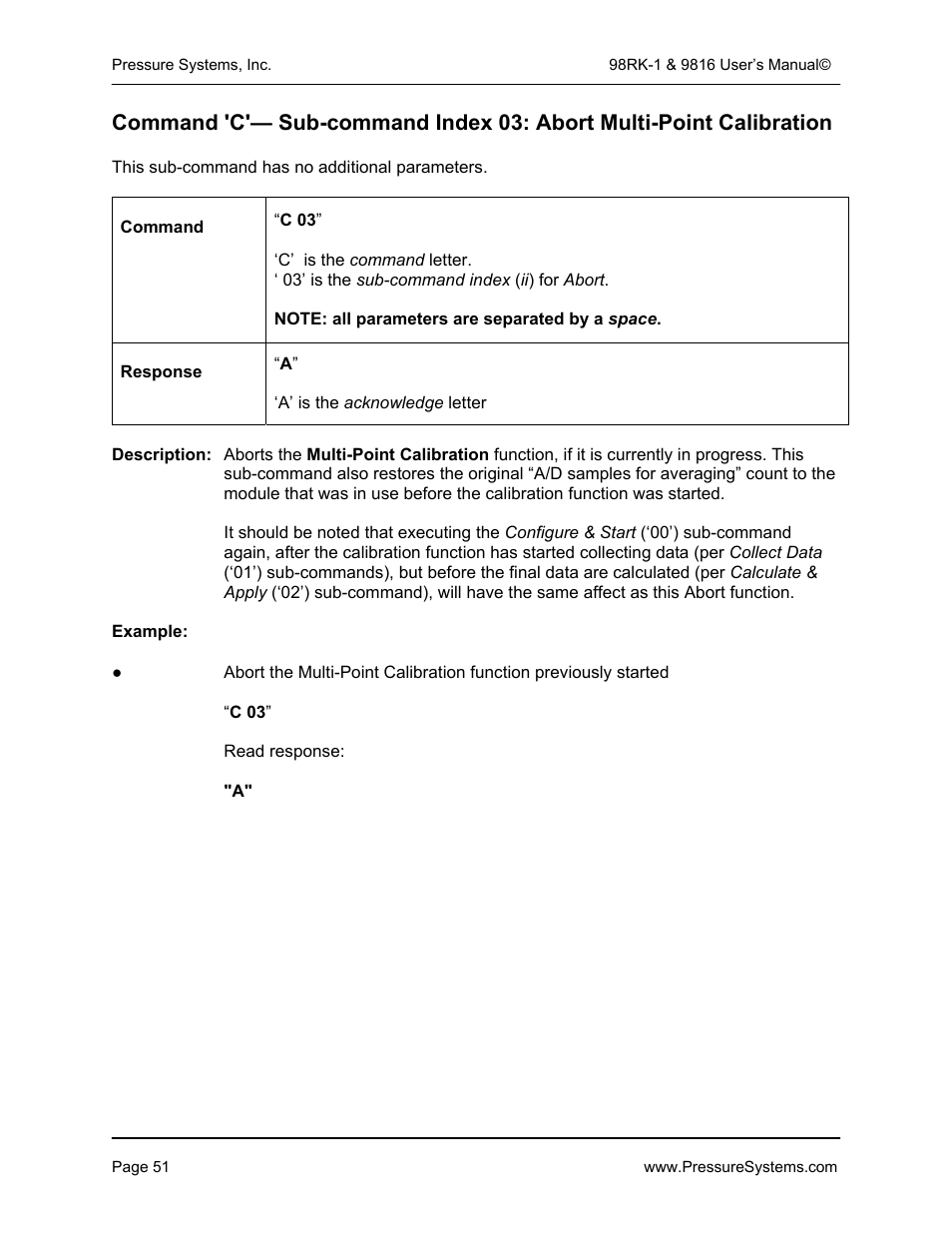 Pressure Systems 98RK-1 User Manual | Page 53 / 153