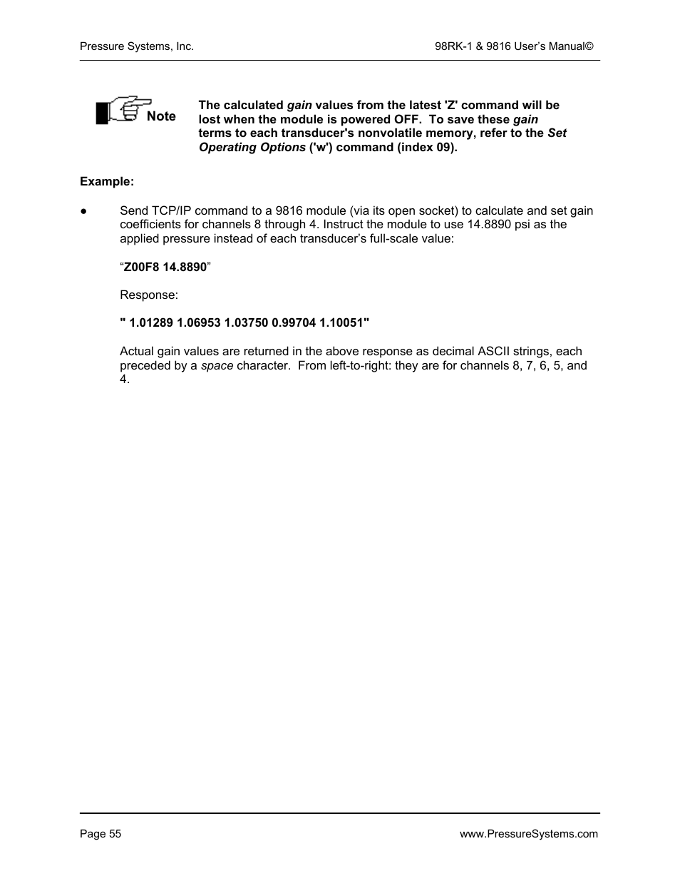 Pressure Systems 98RK-1 User Manual | Page 57 / 153