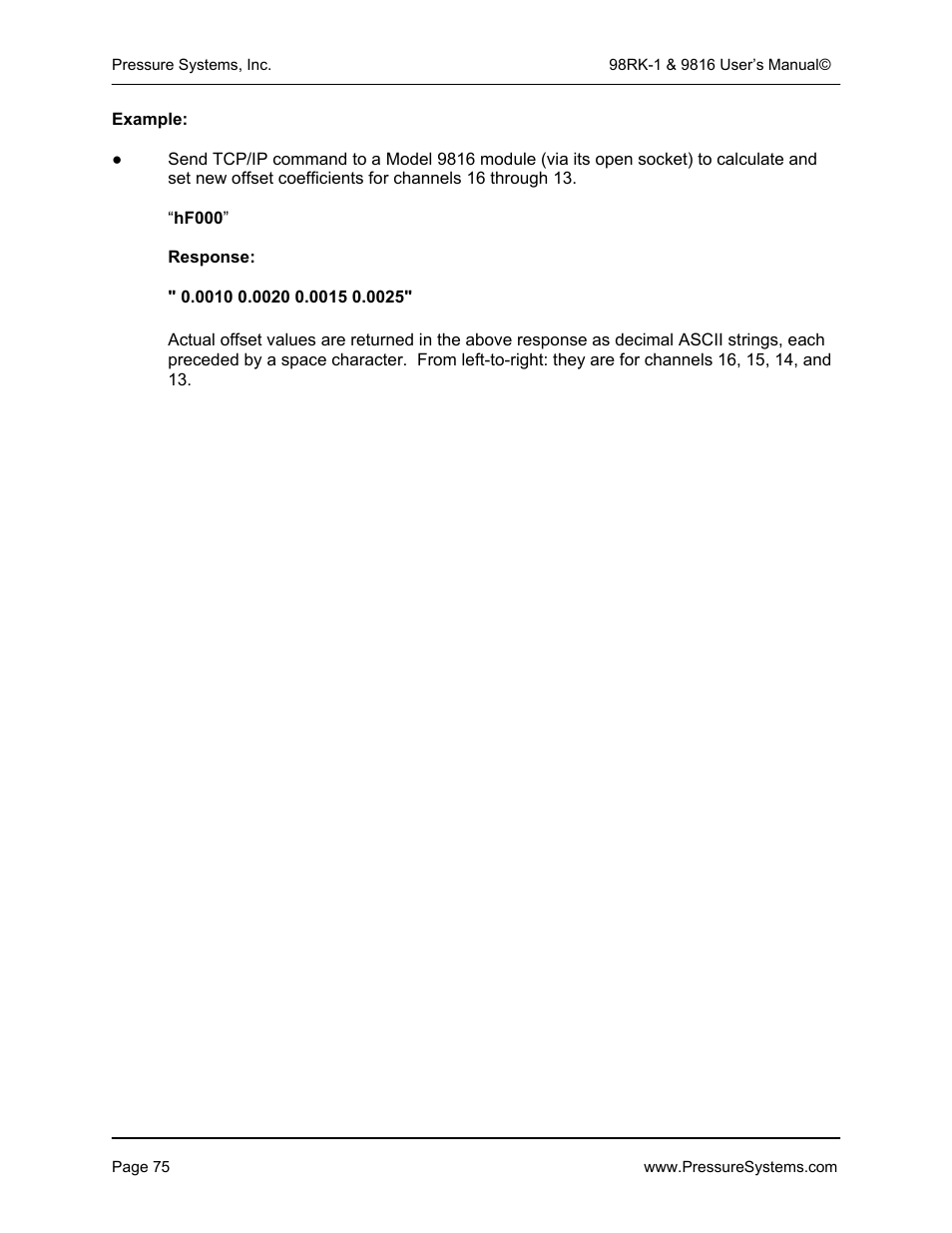 Pressure Systems 98RK-1 User Manual | Page 77 / 153