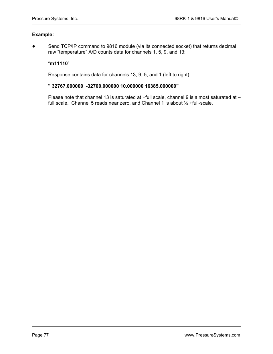 Pressure Systems 98RK-1 User Manual | Page 79 / 153
