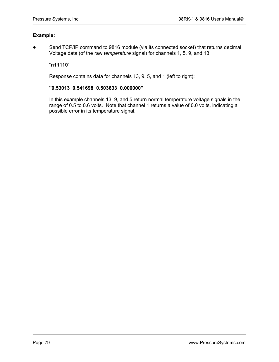 Pressure Systems 98RK-1 User Manual | Page 81 / 153