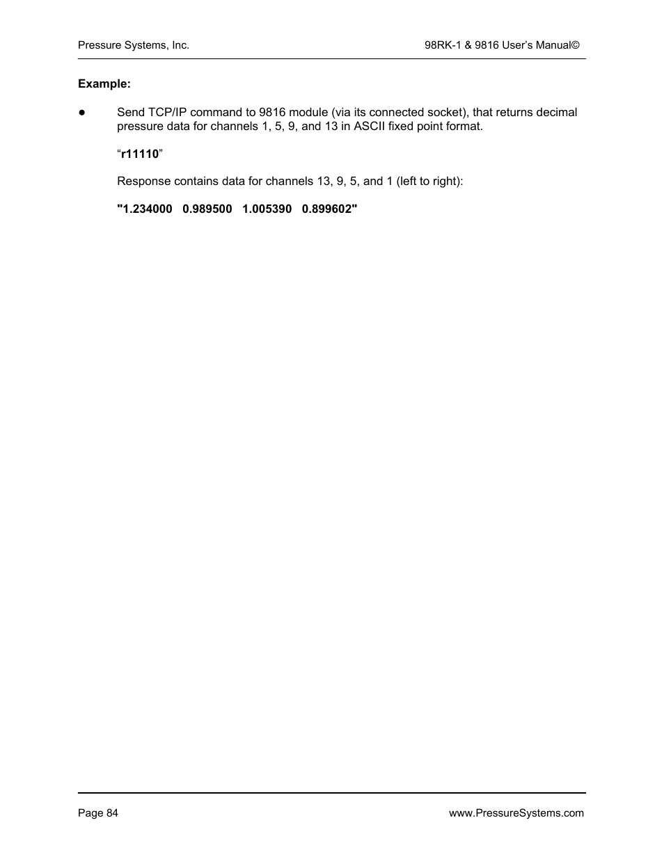 Pressure Systems 98RK-1 User Manual | Page 86 / 153