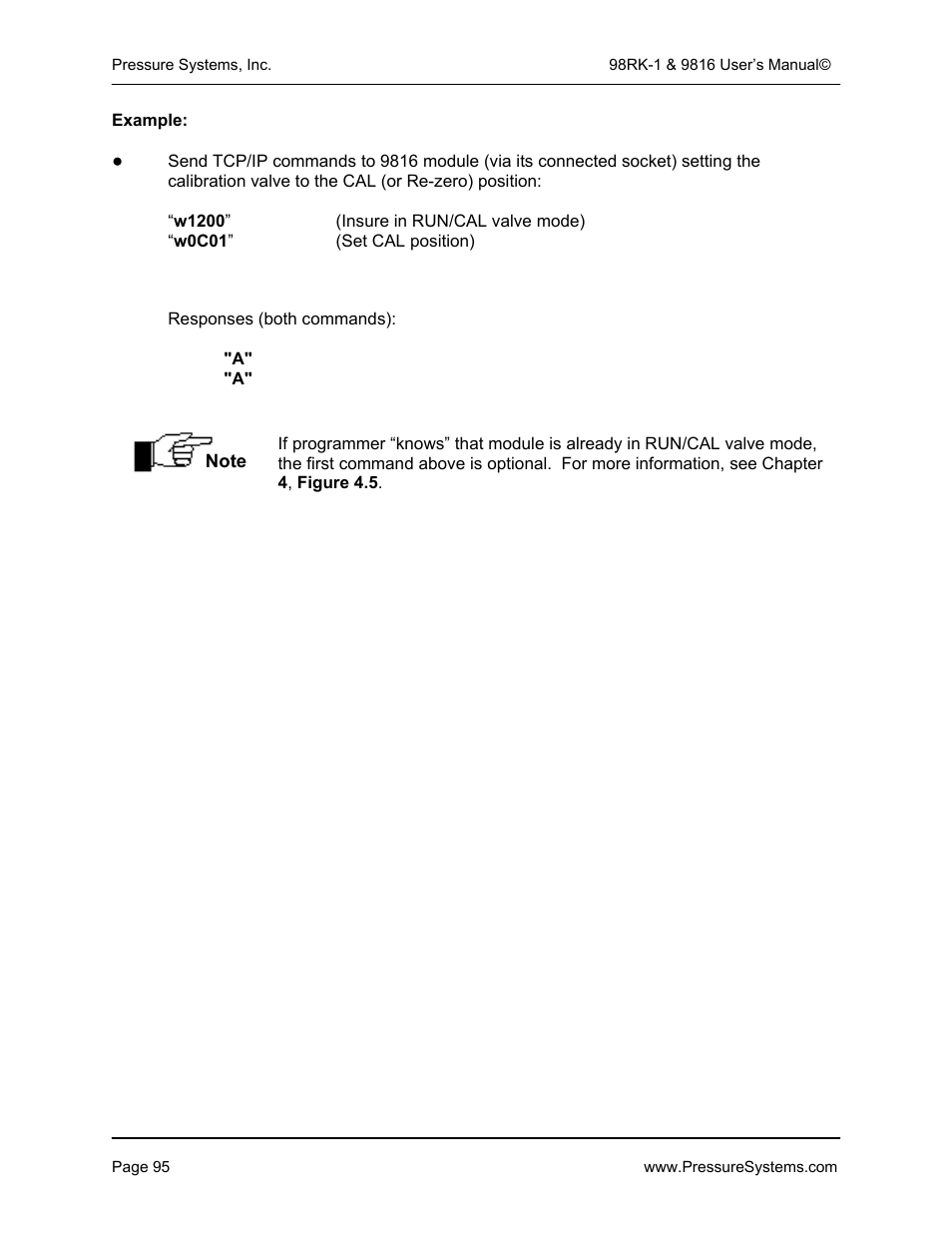 Pressure Systems 98RK-1 User Manual | Page 97 / 153