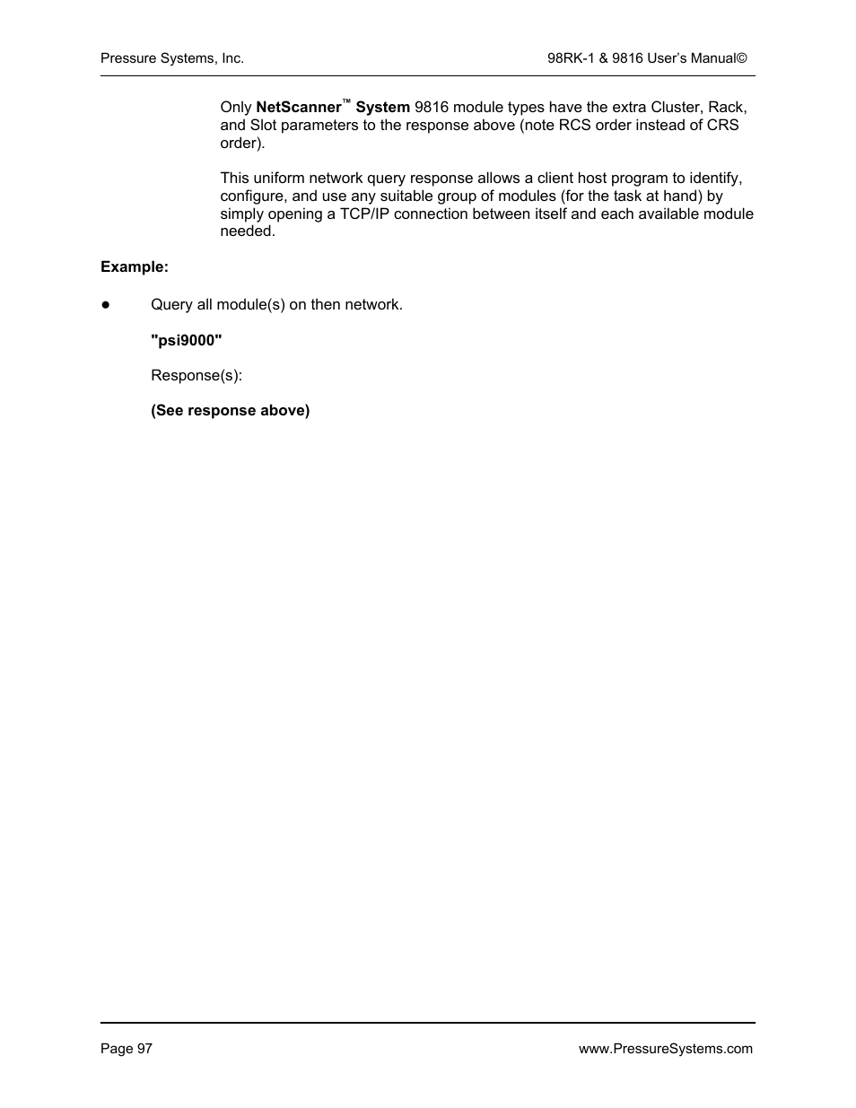 Pressure Systems 98RK-1 User Manual | Page 99 / 153