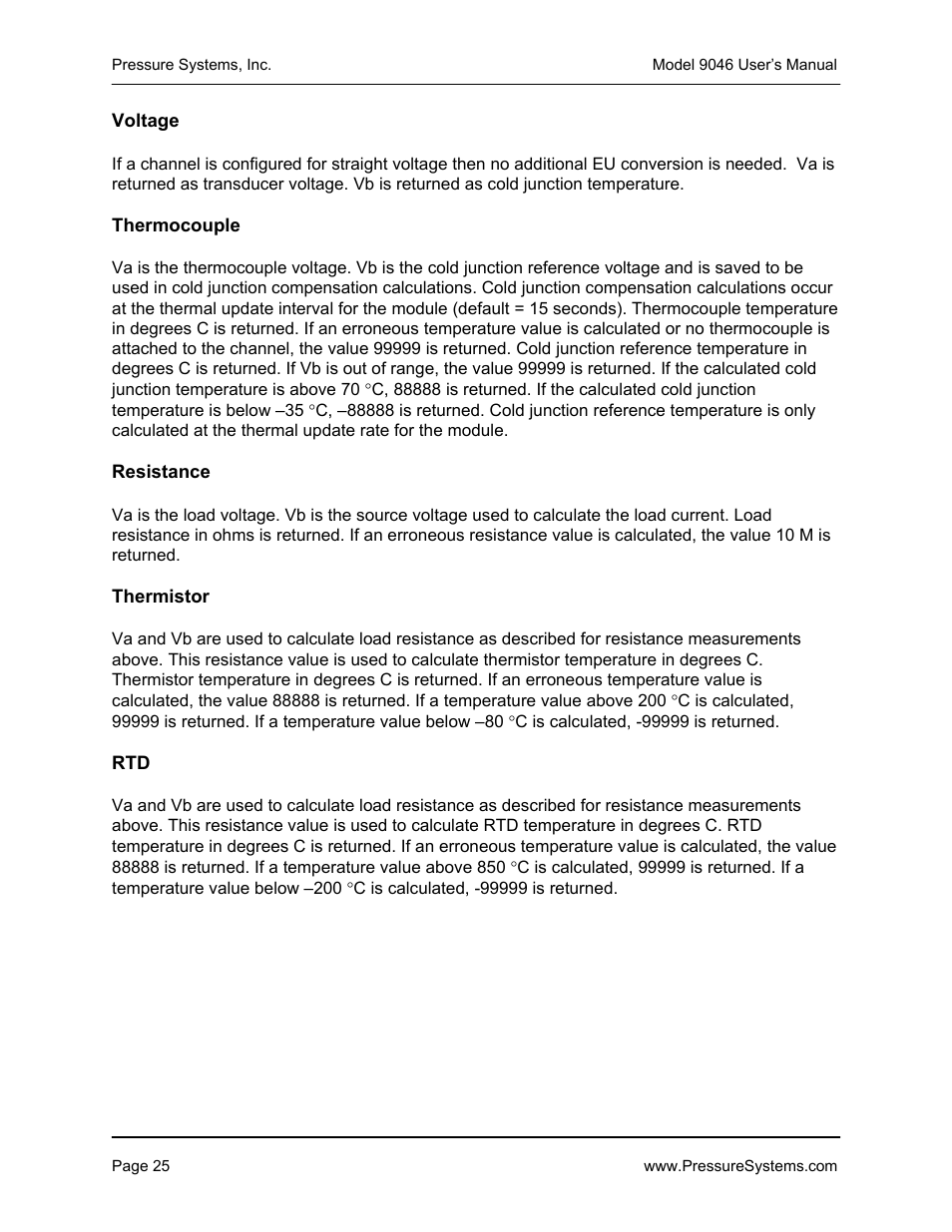 Pressure Systems 9046 User Manual | Page 31 / 72